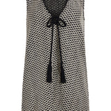 Sorrento Short Dress - Black and Cream