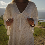 Siena Bell Sleeve Dress - White