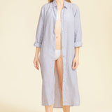 Lido Midi Shirt Dress - Light Blue Stripes