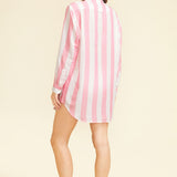 Positano Shirt Dress - Pink/White Cabana Stripes