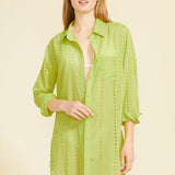Positano Shirt Dress - Chartreuse