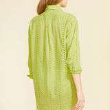 Positano Shirt Dress - Chartreuse