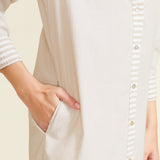 Riga Dress - Tan Stripes