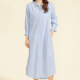 Riga Dress - Blue Stripes