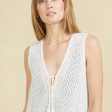 Sorrento Dress - White Crochet