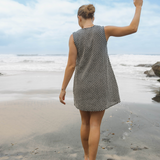 Sorrento Short Dress - Black and Cream