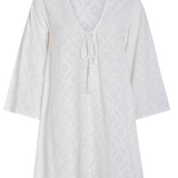 Siena Bell Sleeve Dress - White