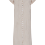 Riga Short Sleeve Midi Dress - Tan Stripes
