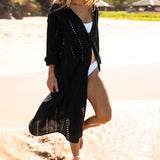 Positano Maxi Shirt Dress - Black