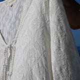 Siena Bell Sleeve Dress - White