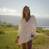 Siena Bell Sleeve Dress - White