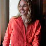 Positano Shirt Dress - Coral