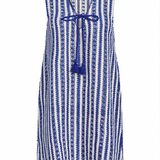 Sorrento Short Dress - Azule Blue & White Stripes