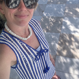 Sorrento Short Dress - Azule Blue & White Stripes