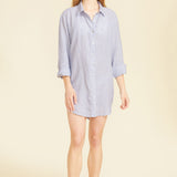 Lido Shirt Dress - Light Blue Stripes