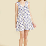 Natalia Dress - Blue/Cream (FINAL SALE)