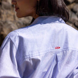 Lido Midi Shirt Dress - Light Blue Stripes with Ciao