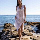 Sorrento Dress - Aria Crochet in White