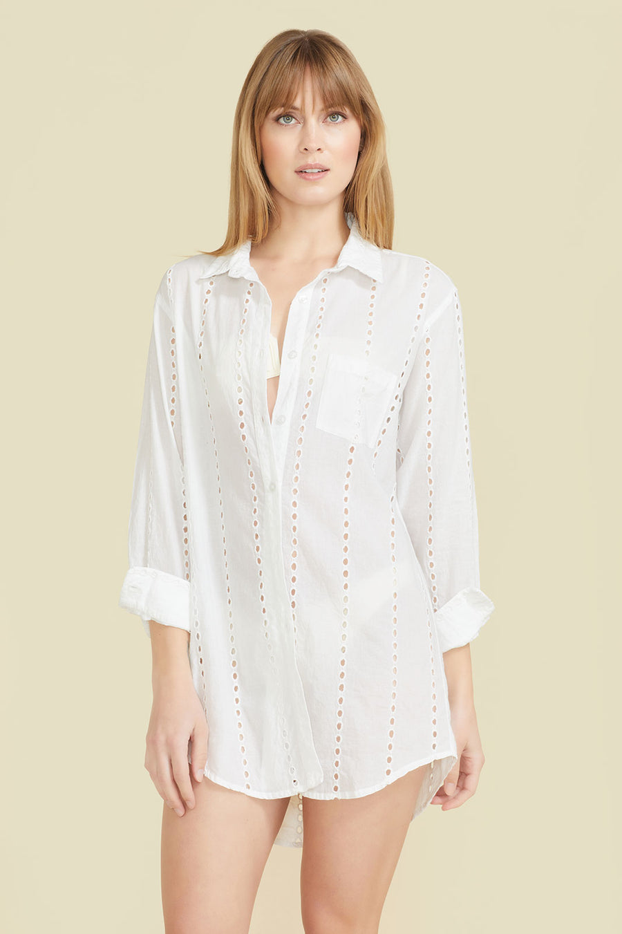 Positano Shirt Dress - White