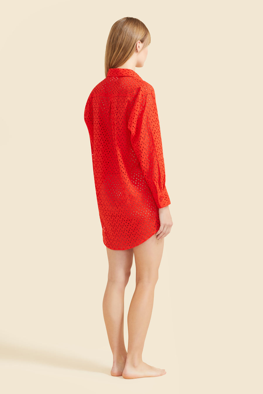 Positano Shirt Dress - Coral