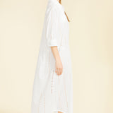 Positano Maxi Shirt Dress - White