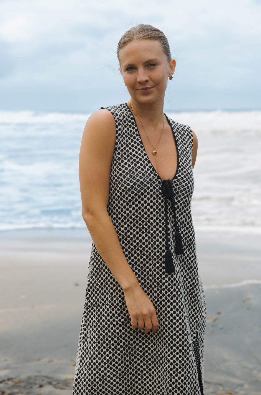 Sorrento Dress - Black and Cream