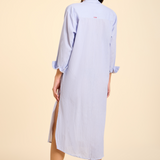 Lido Midi Shirt Dress - Light Blue Stripes with Ciao