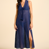 Sorrento Dress - Aria Crochet in Navy