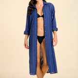 Positano Maxi Shirt Dress - Navy