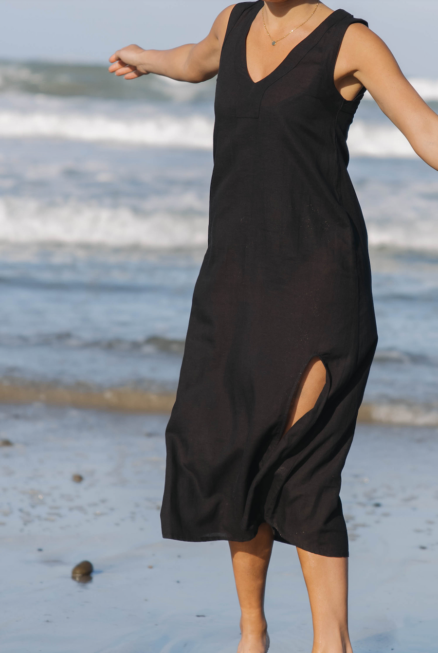 Grotta Midi Dress - Black