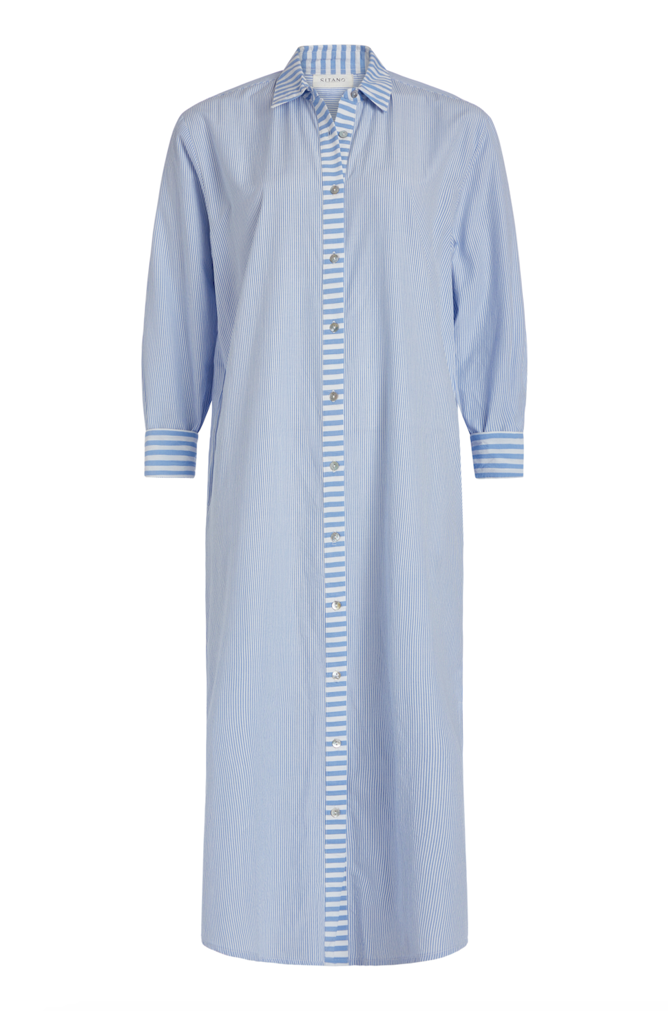 SITANO Women's Riga Striped Shirt Dress - Blue