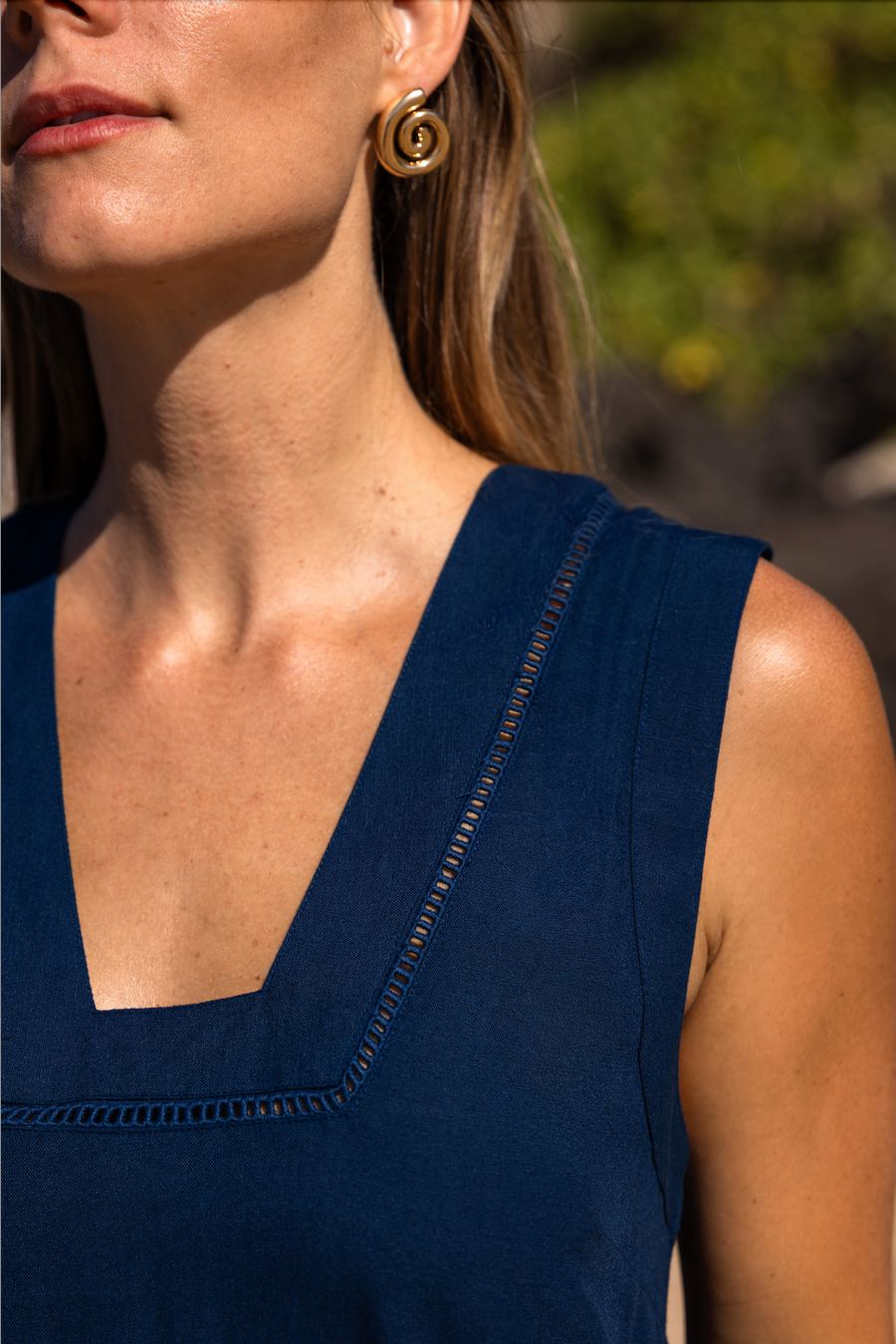 Grotta Midi Dress - Navy
