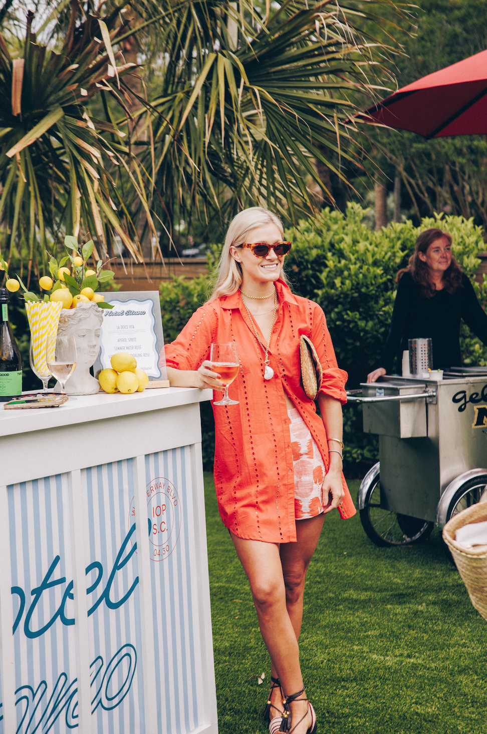 Positano Shirt Dress M / Red