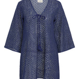 Sorrento Bell Sleeve Dress - Aria Crochet in Navy
