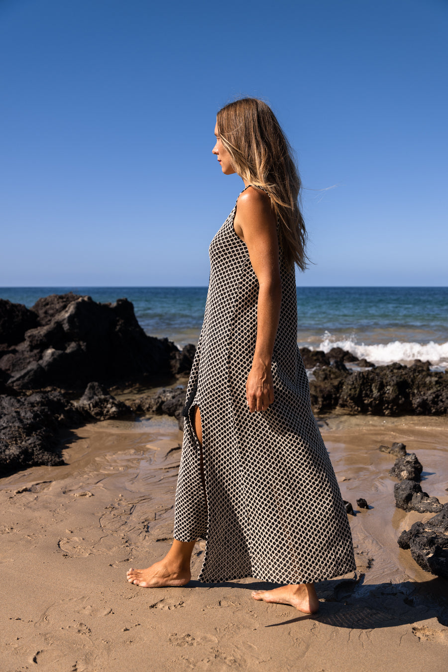 Sorrento Dress - Black and Cream