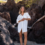 Positano Shirt Dress - White