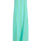 Positano Midi Tank Dress - Blue/Green Cabana Stripes