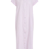 Riga Short Sleeve Midi Dress - Lavendar Stripes