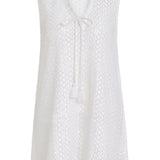 Sorrento Short Dress - Aria Crochet in White
